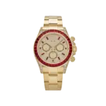 Rolex Daytona 126598TRU Yellow Gold Ruby Bezel Diamond Pave Dial