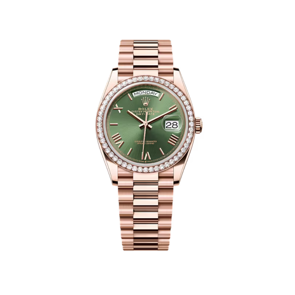 Rolex Day-Date 36 ? Green Dial and Diamonds Ref. 128345RBR-0085