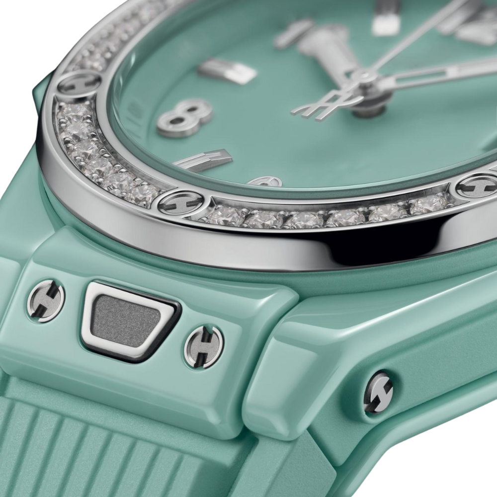 Big Bang One Click Mint Green Ceramic Diamonds Ref. 485.GS.5271.RX.1204 - Image 6