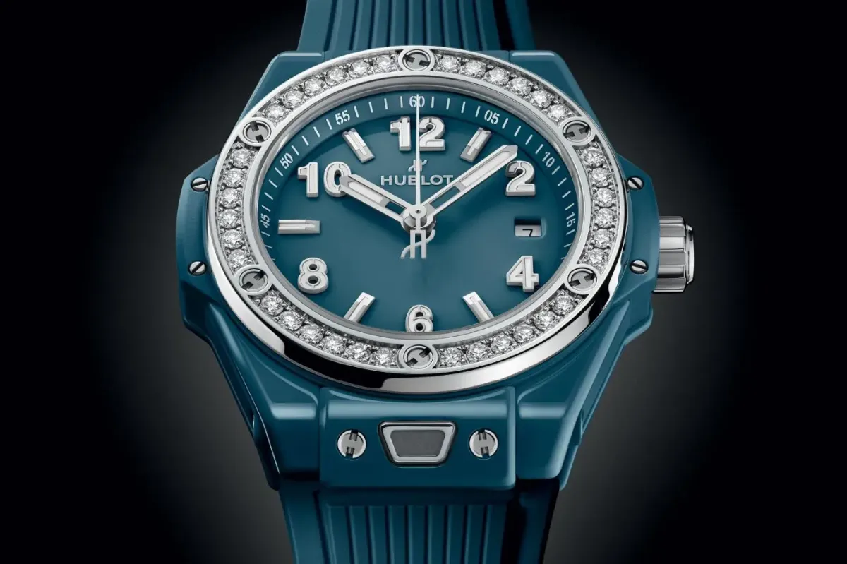 Big Bang One Click Petrol Blue Ceramic Diamonds Ref. 485.ES.5171.RX.1204 - Image 5