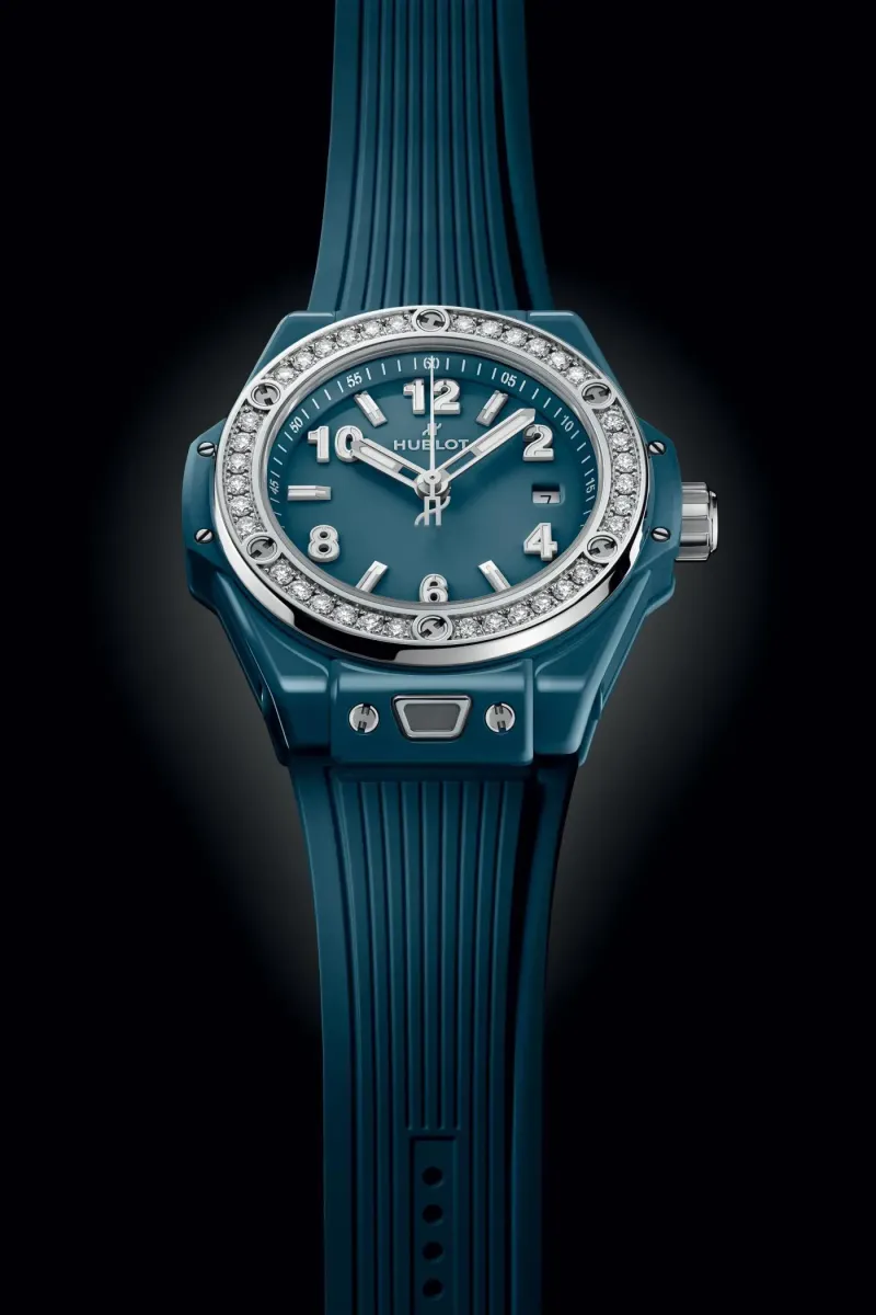 Big Bang One Click Petrol Blue Ceramic Diamonds Ref. 485.ES.5171.RX.1204 - Image 4