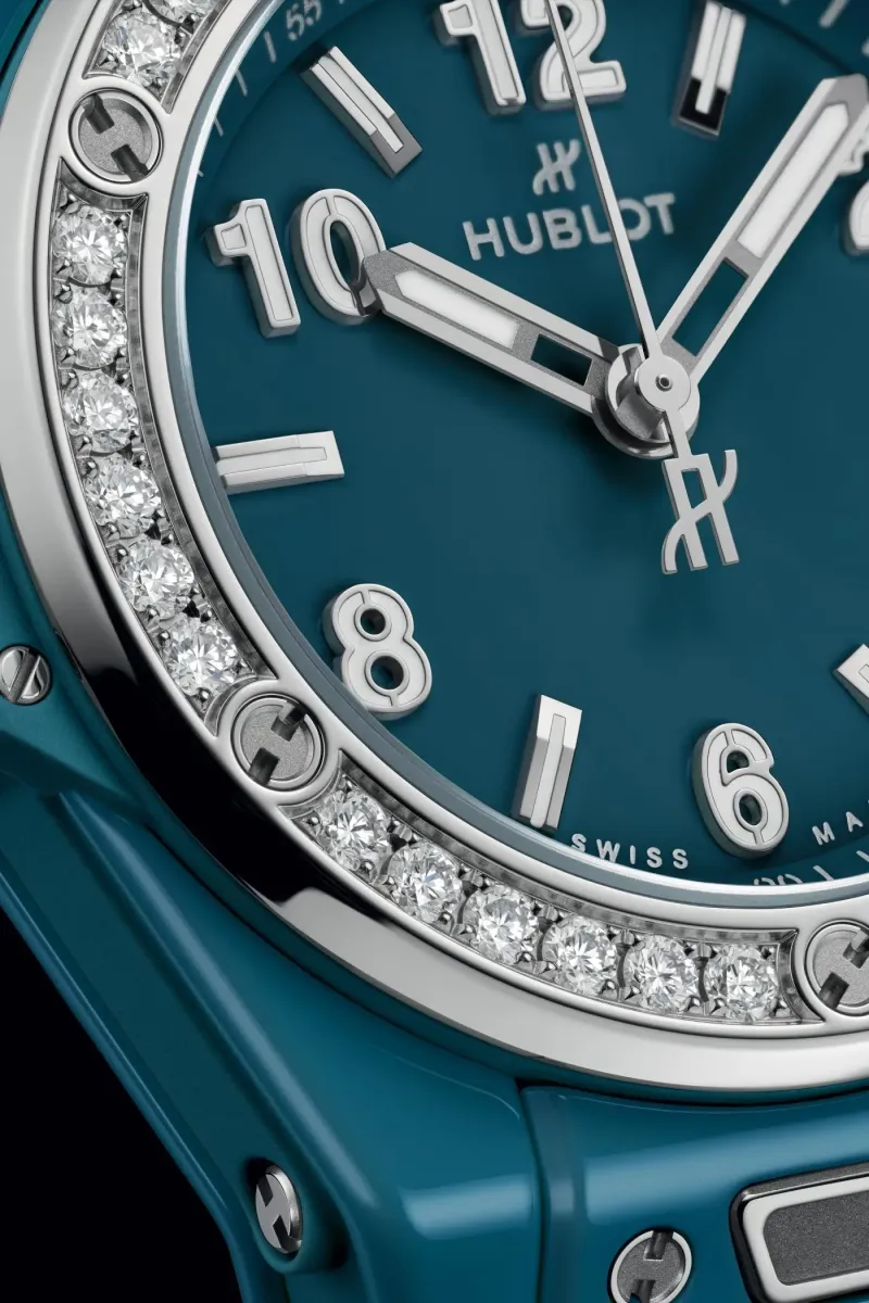 Big Bang One Click Petrol Blue Ceramic Diamonds Ref. 485.ES.5171.RX.1204 - Image 3