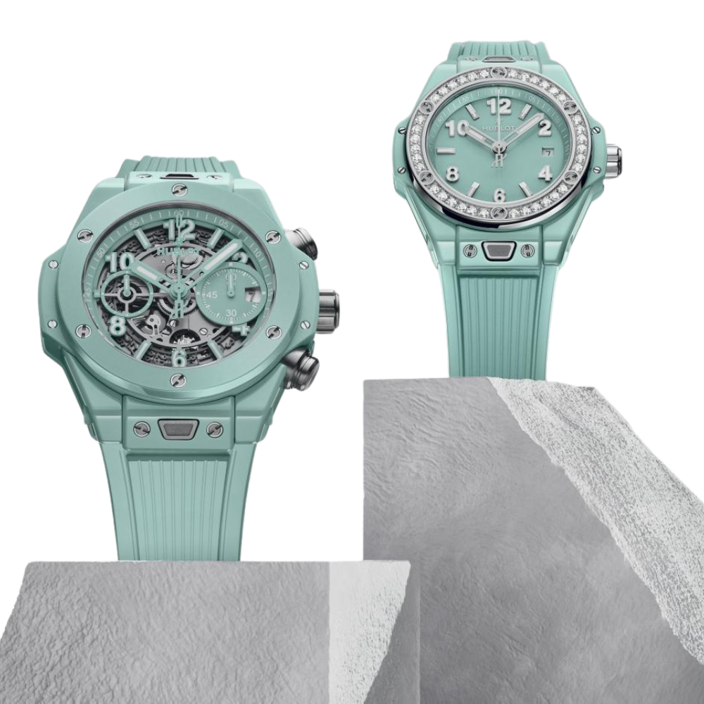 Big Bang One Click Mint Green Ceramic Diamonds Ref. 485.GS.5271.RX.1204 - Image 2
