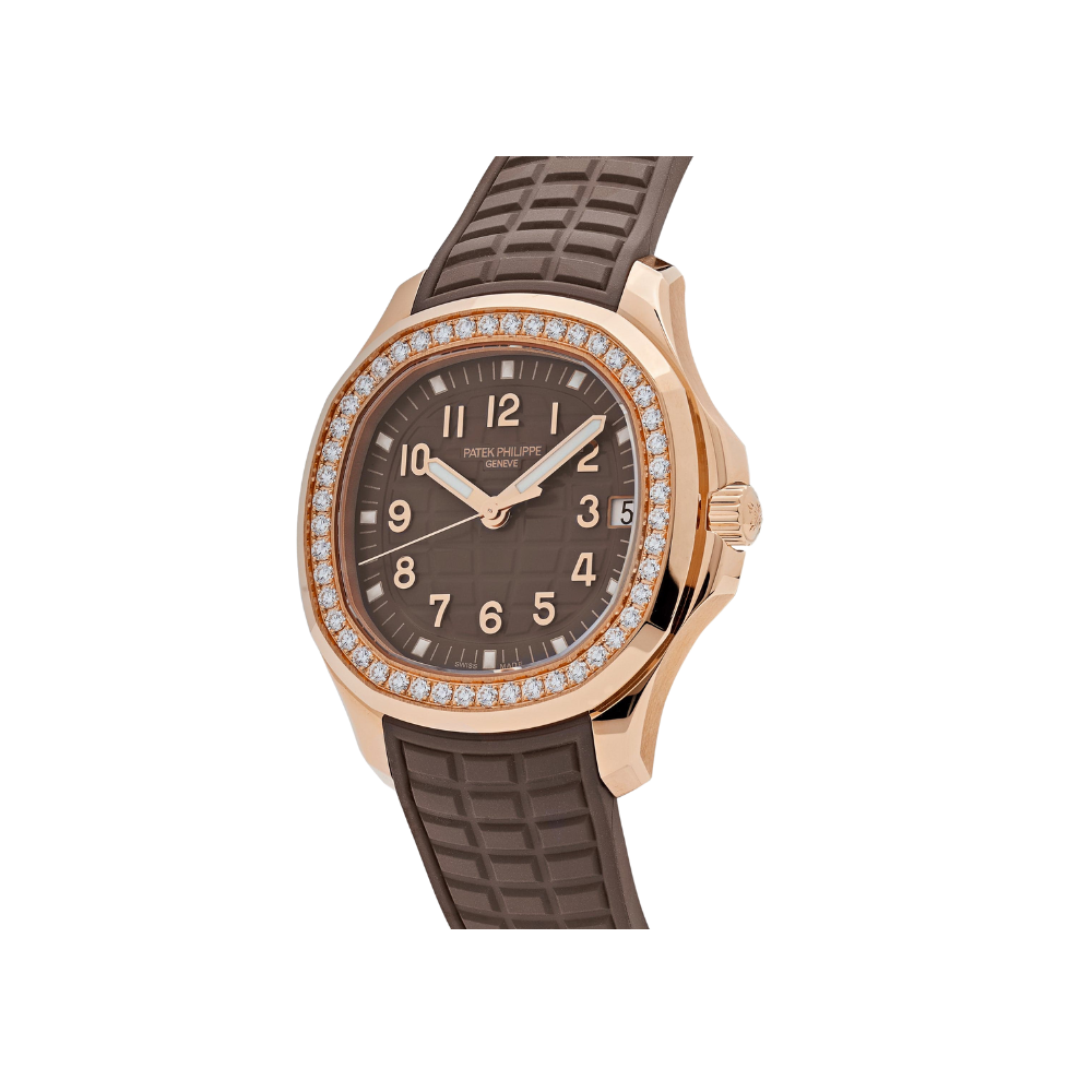 Patek Philippe Aquanaut 5268/200R-010 Rose Gold Taupe Brown Dial Diamond Bezel - Image 2