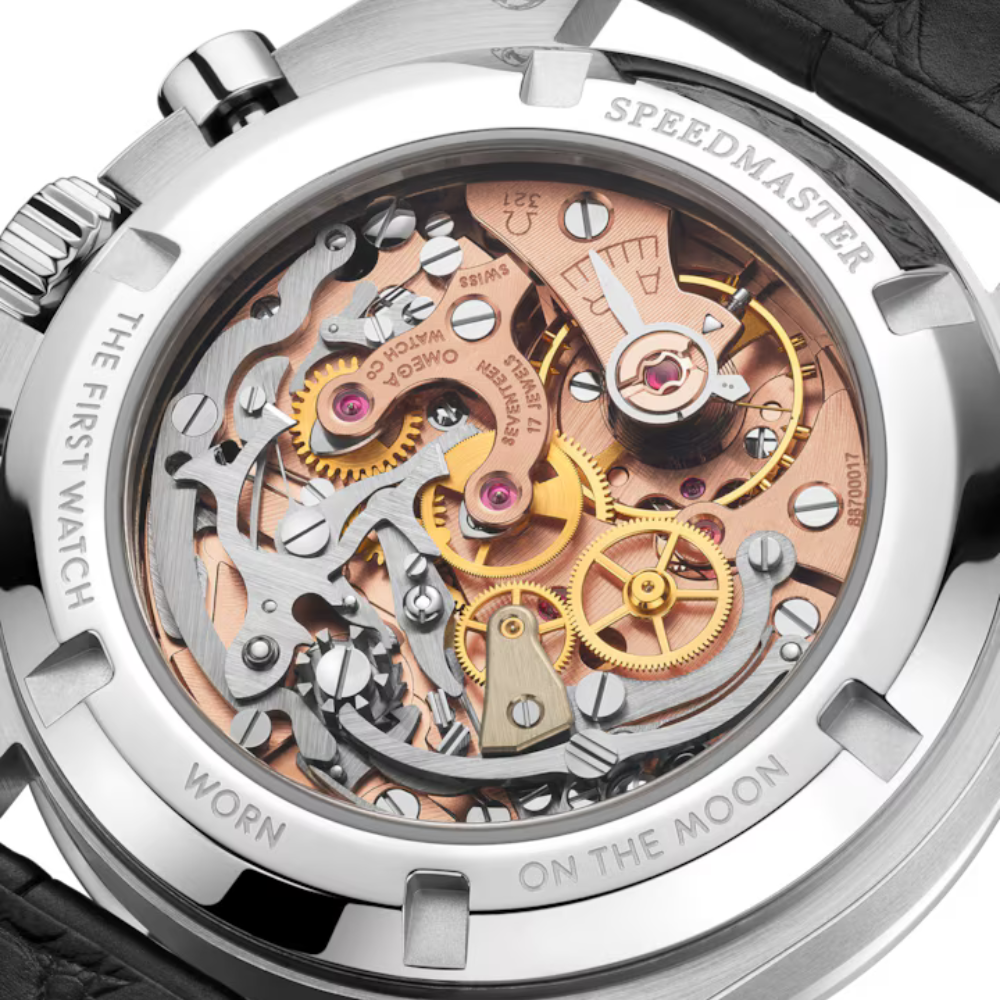 Speedmaster Calibre 321 42 mm, platinum on leather strap Ref. 311.93.42.30.99.001 - Image 3