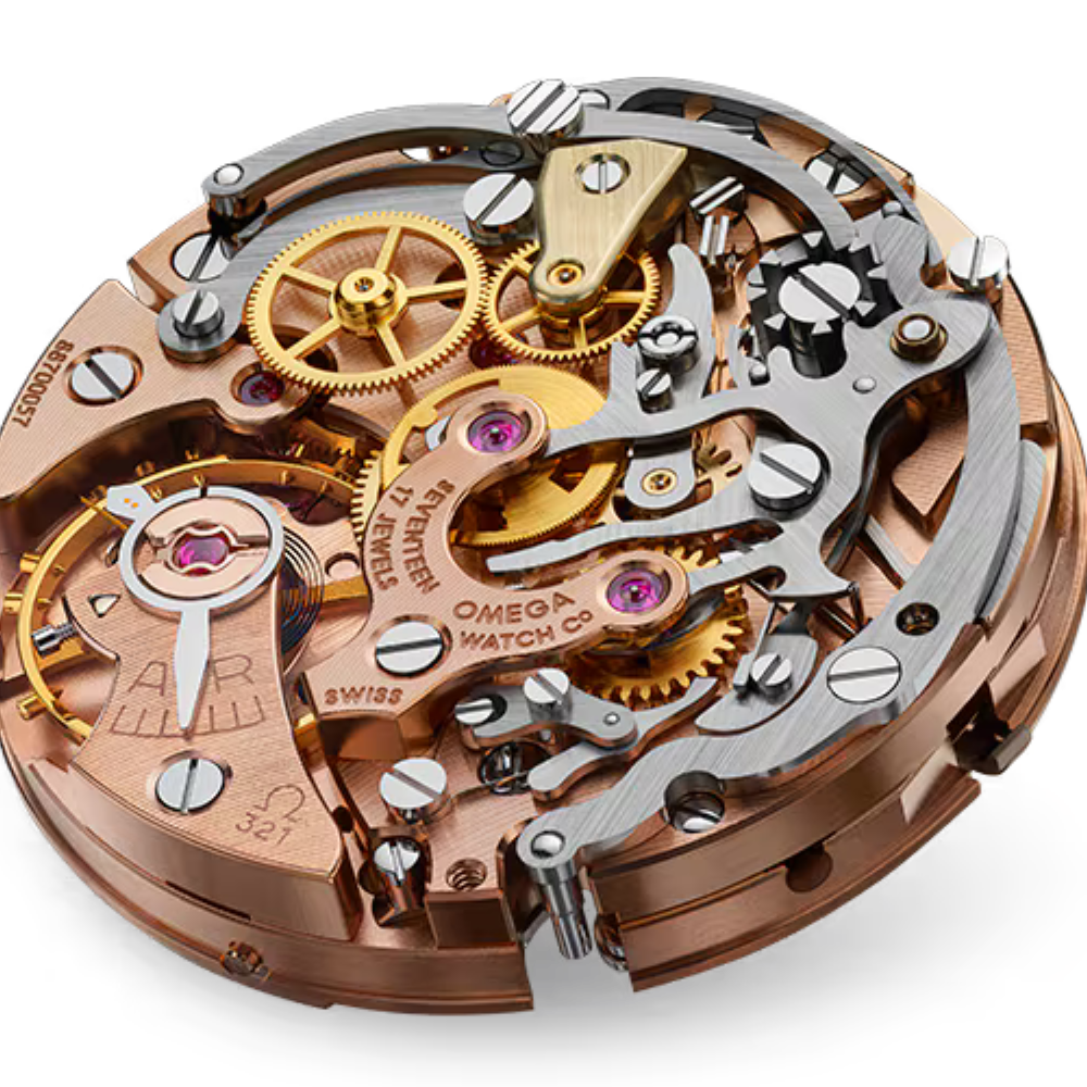 Speedmaster Calibre 321 42 mm, platinum on leather strap Ref. 311.93.42.30.99.001 - Image 5