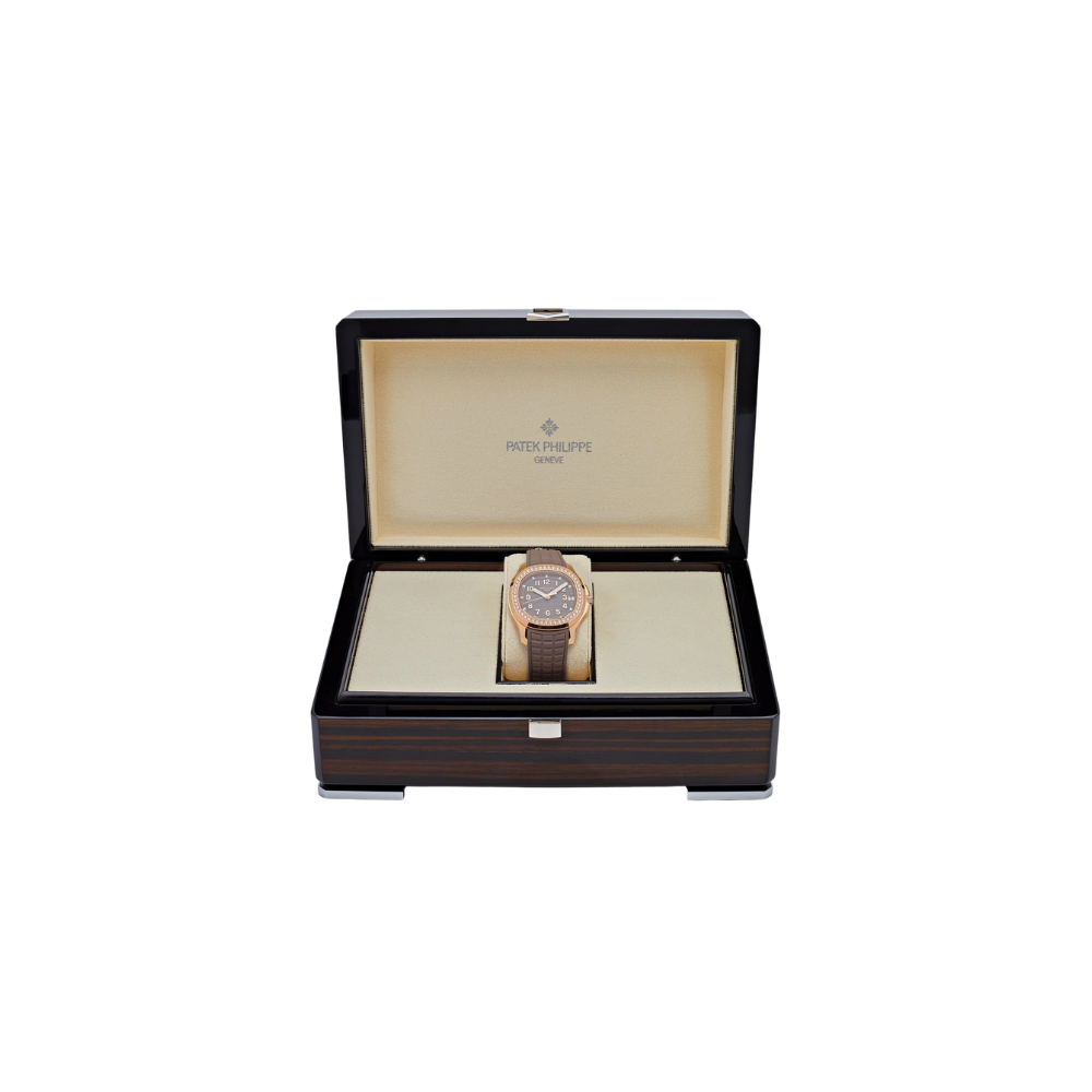 Patek Philippe Aquanaut 5268/200R-010 Rose Gold Taupe Brown Dial Diamond Bezel - Image 5