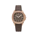 Patek Philippe Aquanaut 5268/200R-010 Rose Gold Taupe Brown Dial Diamond Bezel